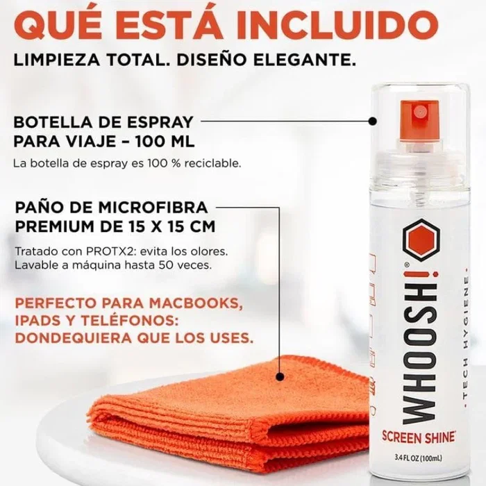 Whoosh! Kit de limpieza de pantallas Go XL 100ml